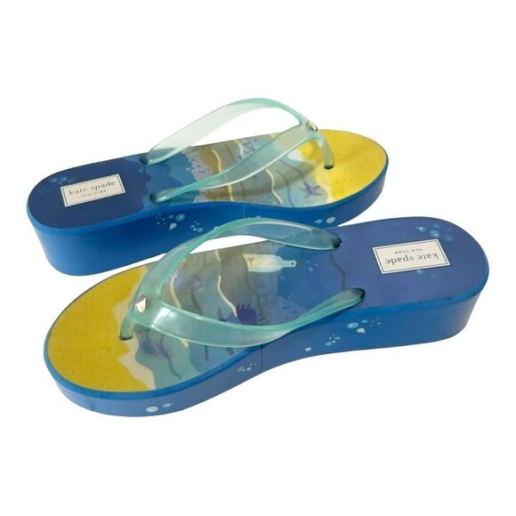 Kate Spade New York Womens Rio Beach Scene Platform Flip-Flop Sandals - Picture 2 of 8
